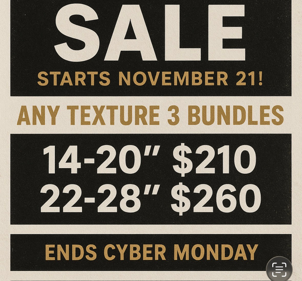 Black Friday 3 Bundle Sale